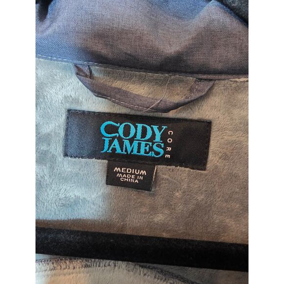 Cody James Core Jacket Mens Medium Gray Water Repellent Outdoor Full Zip Bonded - Picture 8 of 10